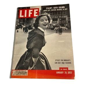 LIFE Magazine, Vintage January 26, 1953, Stalin’s Sixth Column,Low Cost Fashion